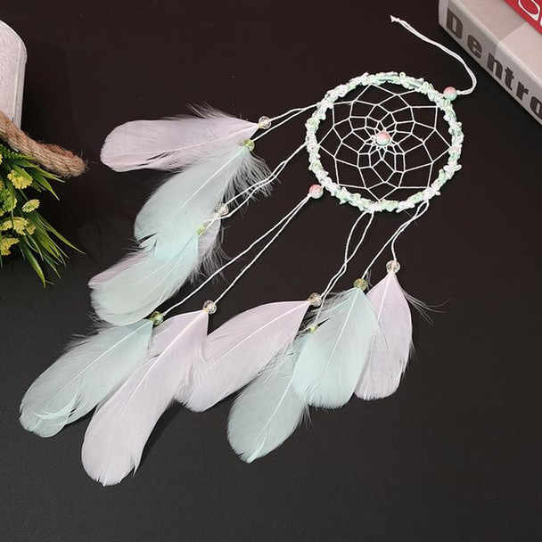 Creative Weaving Crafts Car Ornaments Hollow Wind Chimes Dreamcatcher Wall Hanging Decoration, Type:Without Light(Green)