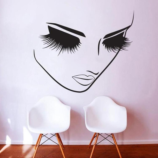 2 PCS Makeup Wall Salon Wall Beauty Studio Wall Art Decoration Sticker Wall Sticker, Size:6557cm