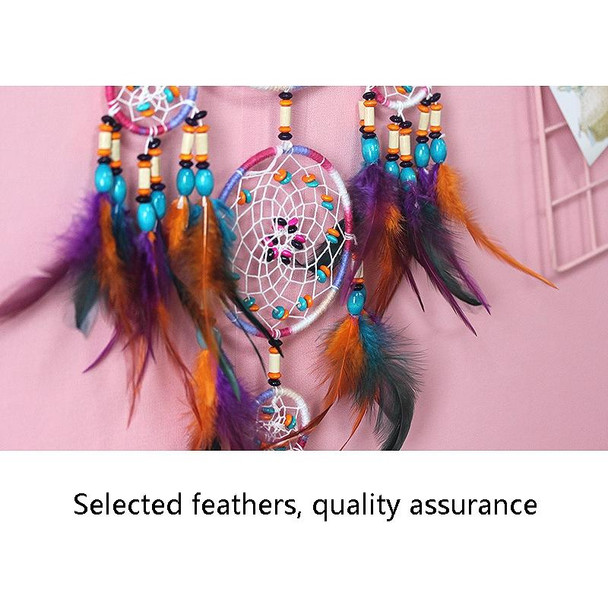 Home Hand Woven Colorful Bohemian Dream Catcher, Specification: Flowers