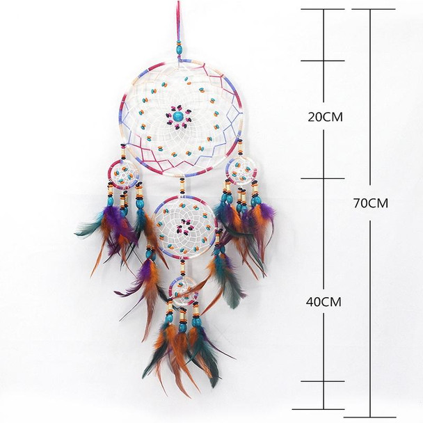 Home Hand Woven Colorful Bohemian Dream Catcher, Specification: Flowers