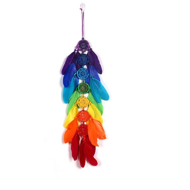 Creative Hand-Woven Crafts Colorful Dream Catcher Home Car Wall Hanging Decoration