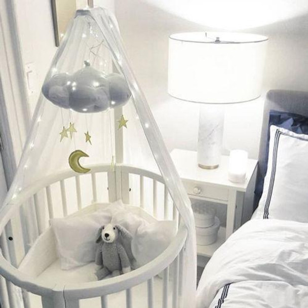 Baby Room Home Fecoration Creative Three-dimensional Cloud Star Cloth Bedside Hanging Scene Layout Props(White)