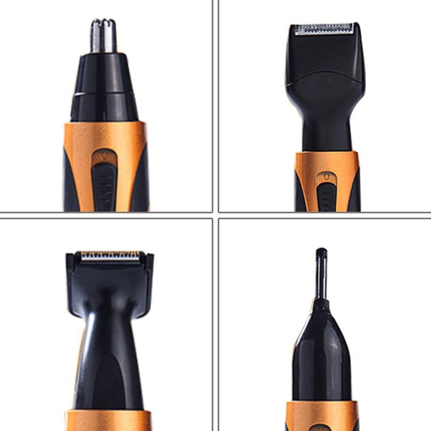 SPORTSMAN Four-in-one USB Rechargeable Ear Nose Trimmer Beard Face Shaver Eyebrows Hair Trimmer - Men(gold USB type)