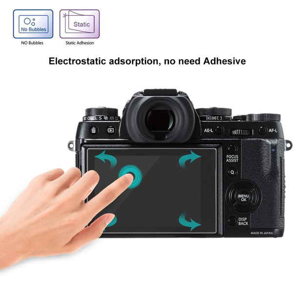 PULUZ 2.5D 9H Tempered Glass Film for Fujifilm X-T1, Compatible with Fujifilm X-T2 / X-A3 / X-A5 / X-A10 / X-A20