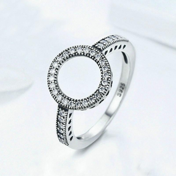 S925 Sterling Silver Womens Inlaid Ring, Size: 9