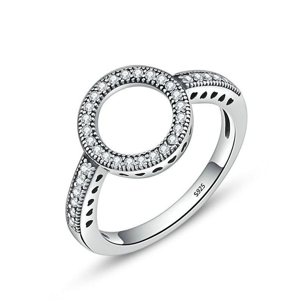 S925 Sterling Silver Womens Inlaid Ring, Size: 6