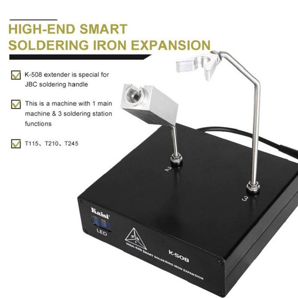 Kaisi K508 Soldering Station Extension Box Support T210/C115/T245 Handle Holder, EU Plug