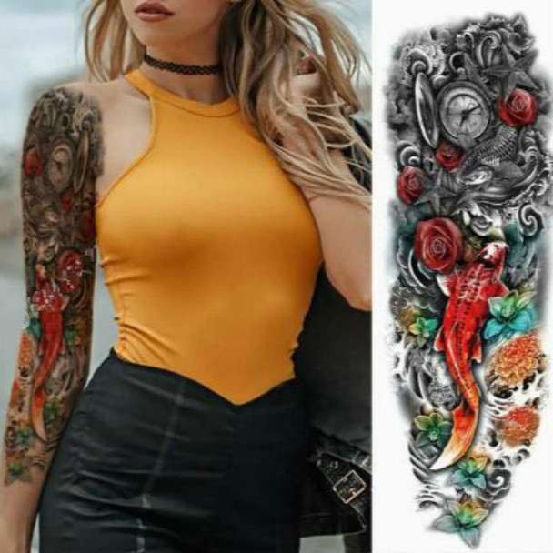 Large Arm Sleeve Waterproof Temporary Tattoo Sticker(TQB-085)