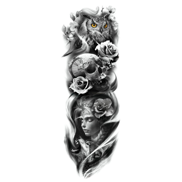 Large Arm Sleeve Waterproof Temporary Tattoo Sticker(TQB-081)