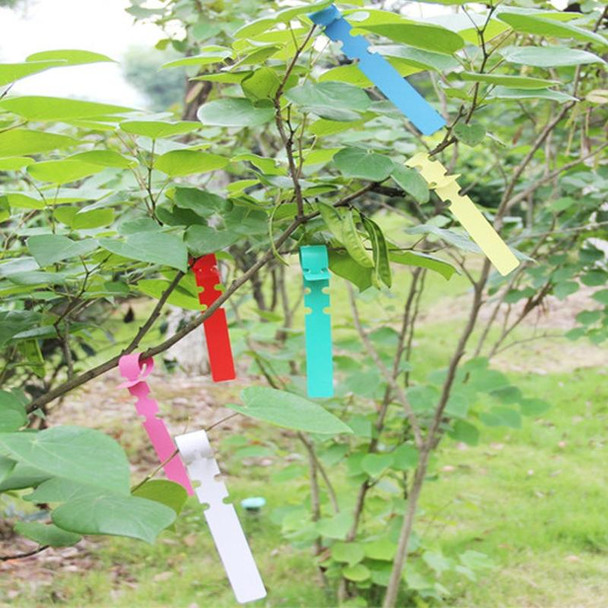 100 PCS Gardening Plant Sapling Seed Hanging Tree Label(Yellow)