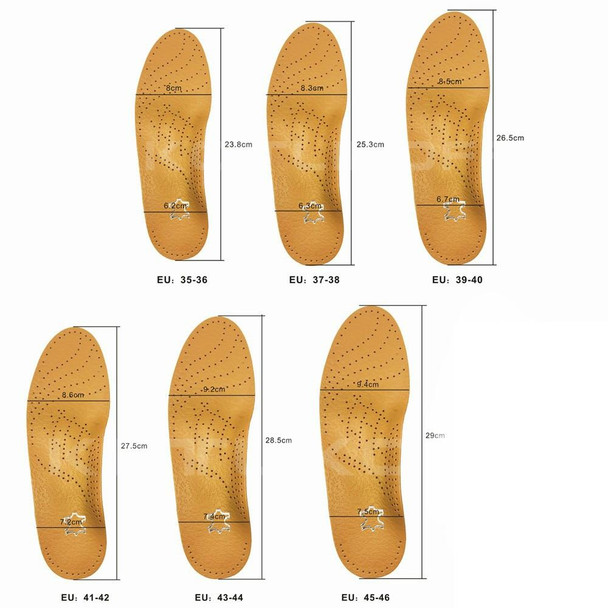 Corrected Flat Foot Arch Pad XO Leg Orthopedic Inner Eight-Shaped Corrective Insole, Size:43/44(Brown)
