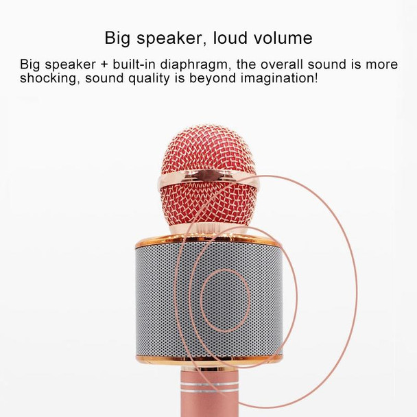 WS-858 Metal High Sound Quality Handheld KTV Karaoke Recording Bluetooth Wireless Microphone, for Notebook, PC, Speaker, Headphone, iPad, iPhone, Galaxy, Huawei, Xiaomi, LG, HTC and Other Smart Phones(Black)