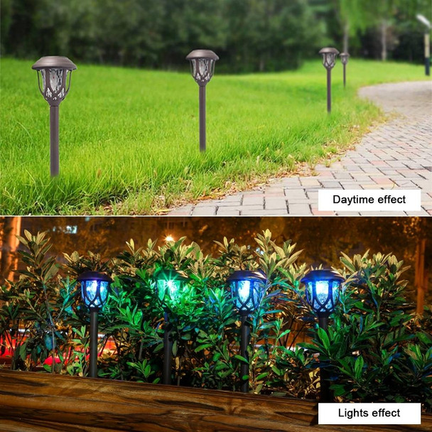 Solar Energy Coffee Outdoor Lawn Lamp IP65 Waterproof LED Decorative Garden Light (Colorful Light)