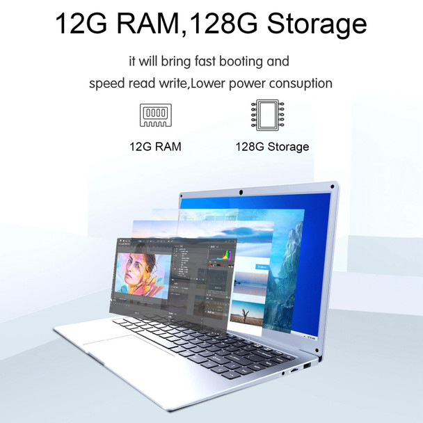 Jumper EZbook S5 Laptop, 14.0 inch, 12GB+128GB, Windows 11 Intel Celeron N4000 / N3350 / N4020 Random CPU Delivery, Support TF Card & Bluetooth & Dual WiFi & Mini HDMI(Space Grey)