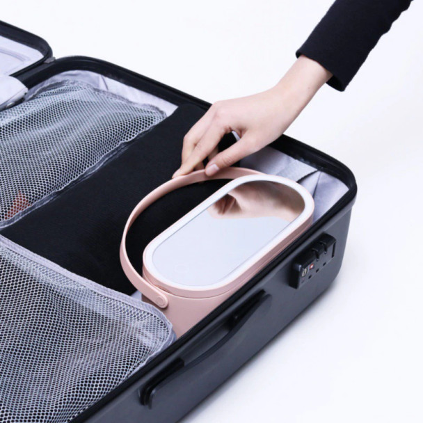 Travel Makeup Organizer Box with Mirror