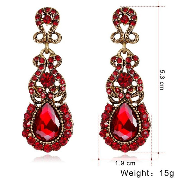 Classic Drop Earrings Exaggerated Atmospheric Alloy Stud Earrings, Metal Color:Black