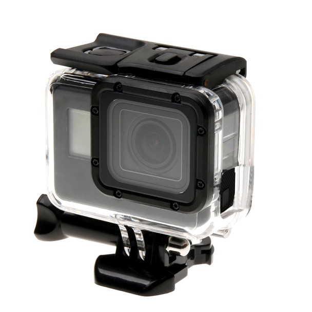 GoPro HERO6 /5 Skeleton Housing Protective Case + Hollow Back Cover with Buckle Basic Mount & Screw, No Need to Disassemble Lens