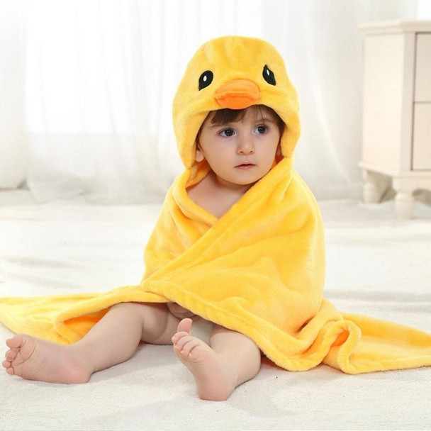 Baby Animal Shape Hooded Cape Bath Towel, Size:10075cm(Yellow-Eared Blue Bear)