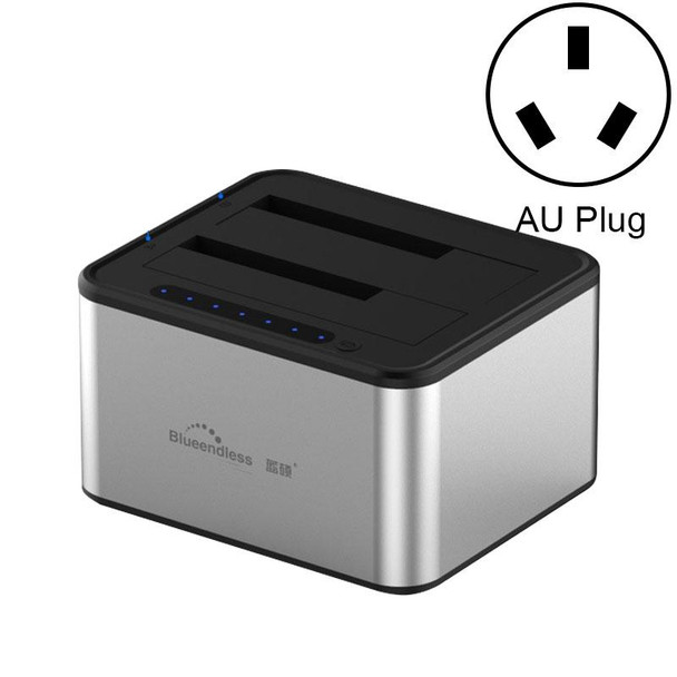 Blueendless 2.5 / 3.5 inch SATA USB 3.0 2 Bay Offline Copy Hard Drive Dock (AU Plug)