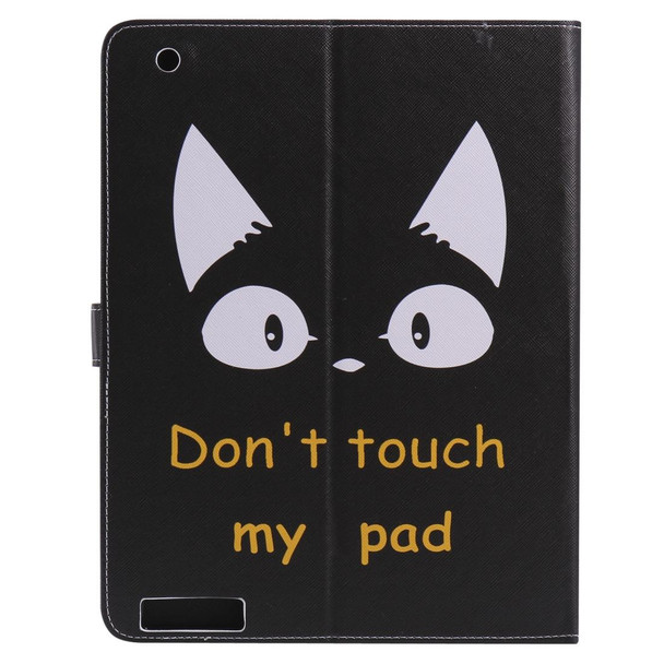 Colored Drawing Pattern Horizontal Flip PU Leatherette Case with Holder & Card Slots & Wallet & Sleep / Wake-up Function(Cat Ears)