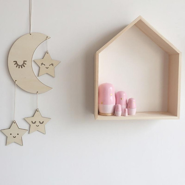 Baby Room Kindergarten Star Moon Wooden Decoration, Type:Special Board(Moon)