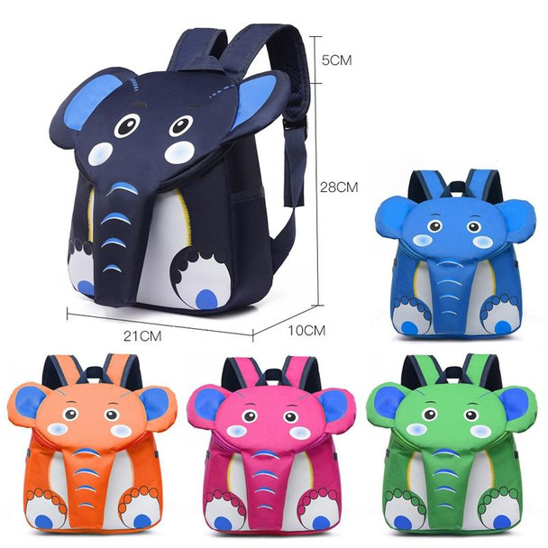 Elephant School Backpack for Children Cute 3D Animal Kids School Bags Boys Girls Schoolbag(Blue)