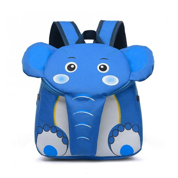 Elephant School Backpack for Children Cute 3D Animal Kids School Bags Boys Girls Schoolbag(Blue)