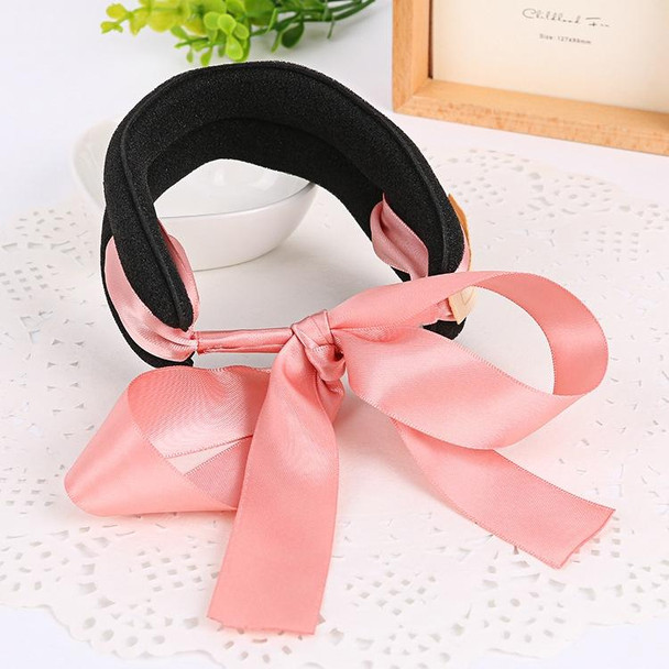 2 PCS Hair Curls Bun Head Band Hair Maker Silk Ribbon Bowknot Hairband Large Size(Pink)