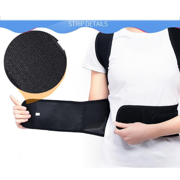 Kyphosis Correction Belt Spine Back Fixation Belt Correction Clothing, Size:XXL(Black)