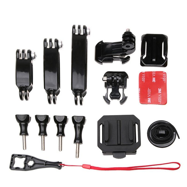 Helmet Front Mount Bundle Set for GoPro HERO10 Black / HERO9 Black / HERO8 Black /7 /6 /5 /5 Session /4 Session /4 /3+ /3 /2 /1, Xiaoyi and Other Action Cameras