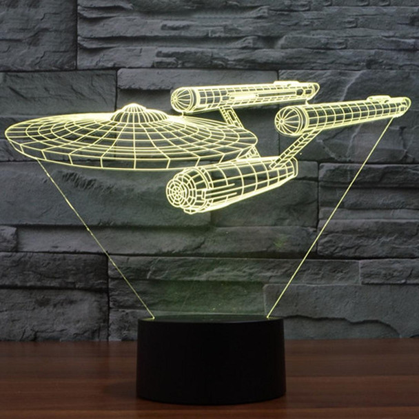 Star Trek Battleship Style 3D Touch Switch Control LED Light , 7 Color Discoloration Creative Visual Stereo Lamp Desk Lamp Night Light