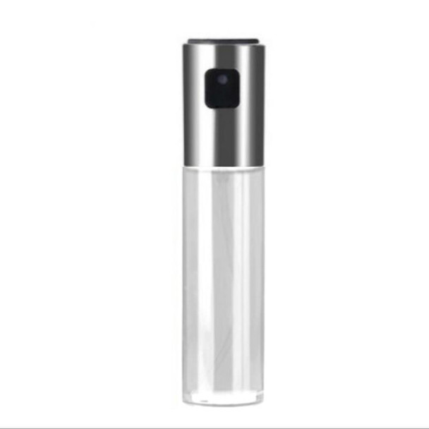 2 PCS Plastic Glass Olive Pump Spray Bottle Oil Sauce Vinegar Bottle Oil Dispenser(Silver)