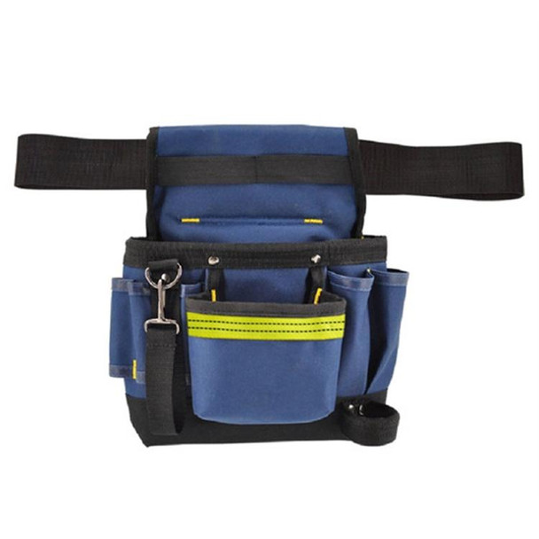 Electrician Maintenance Adjustable Multi-pocket Hardware Tool Belt Bag Multi-function Storage Bag(Blue)