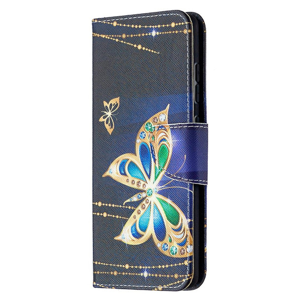 Samsung Galaxy S20 FE 5G / S20 Lite Colored Drawing Pattern Horizontal Flip Leather Case with Holder & Card Slots & Wallet(Big Butterfly)