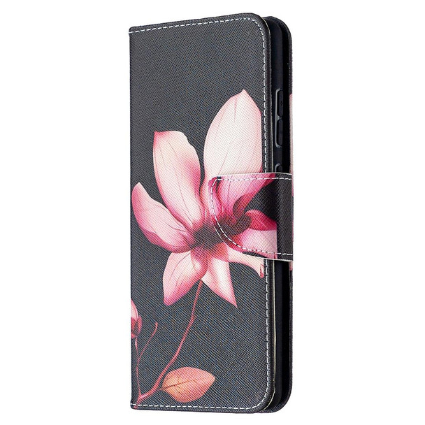 Samsung Galaxy S20 FE 5G / S20 Lite Colored Drawing Pattern Horizontal Flip Leather Case with Holder & Card Slots & Wallet(Lotus)