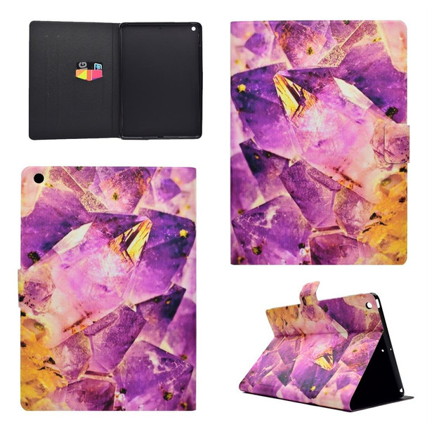 iPad 9.7 (2017) TPU Horizontal Flip Leather Case with Holder & Card Slot & Sleep / Wake-up Function(Amethyst)