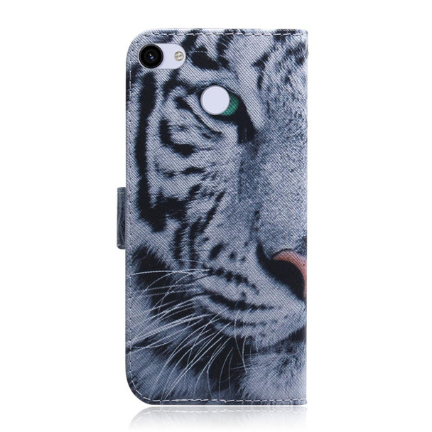 Painting Pattern Coloured Drawing Horizontal Flip Leather Case with Holder & Card Slots & Wallet for Google Pixel 3a XL(Tiger)