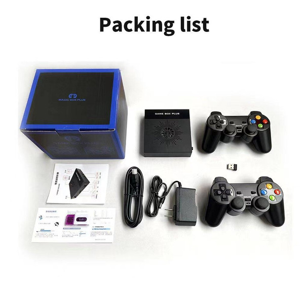 X6 Game Box 4K Video Games Console Magic Box with 2.4GHz Controller, Capacity:64GB(UK Plug)