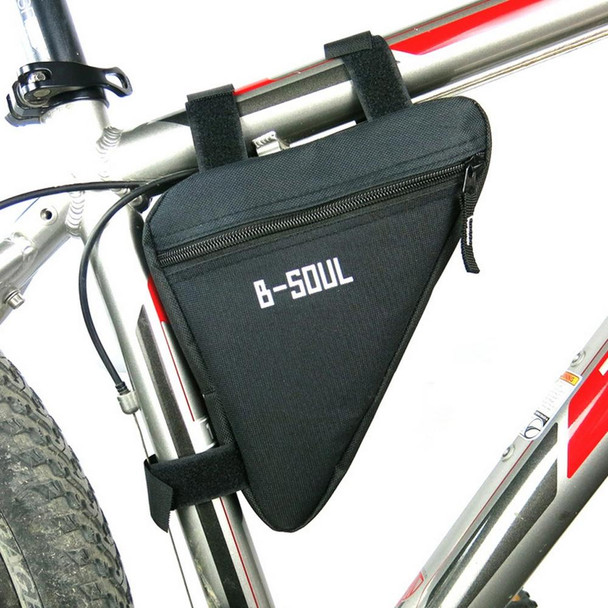 Triangle Bike Bag Front Tube Frame Cycling Bicycle Bags Waterproof MTB Road Pouch Holder Saddle(Black)