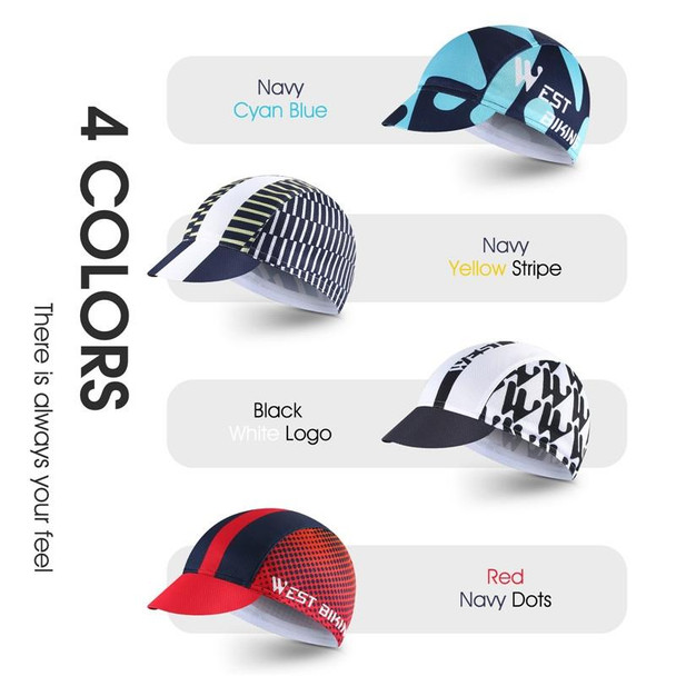 WEST BIKING Cycling Outdoor Sports Sun Protection Peaked Cap, Size: Free Size(Striped Yellow Navy)