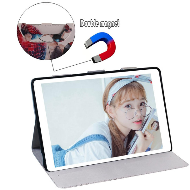 iPad 10.2 / 10.5 / Air 2019 3D Colored Drawing Horizontal Flip Leather Case with Holder & Card Slot & Wallet & Handle(Fashion Dog)