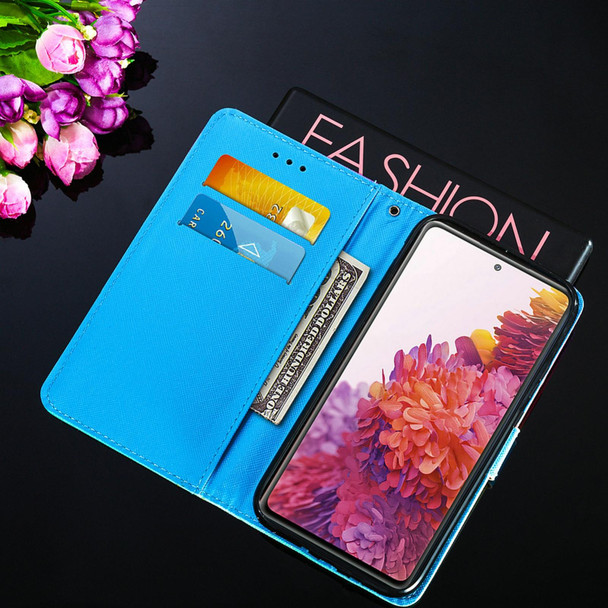 Samsung Galaxy S20 FE Colored Drawing Pattern Horizontal Flip Leather Case with Holder & Card Slot & Lanyard(Chrysanthemum)