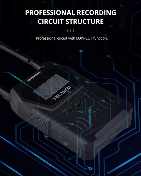 YELANGU YLG9929C MX4 Dual-Channel 100CH UHF Wireless Microphone System with Transmitter and Receiver for DSLR Cameras and Video Cameras(Black)