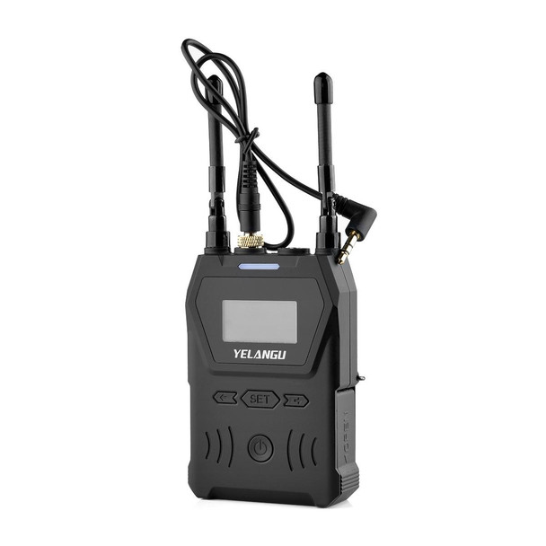 YELANGU YLG9929C MX4 Dual-Channel 100CH UHF Wireless Microphone System with Transmitter and Receiver for DSLR Cameras and Video Cameras(Black)