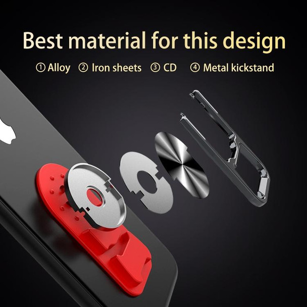 Car Desktop Stand Magnetic Rotating Metal Holder with Beer Opener(Red)