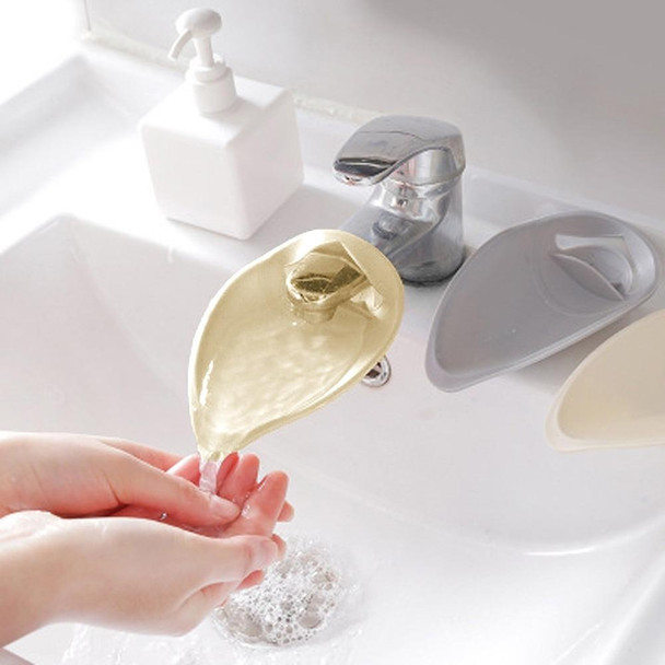 Faucet Extender Solid Color Sink Handle Extension Toddler - Bathroom  Children Hand Wash(Beige)