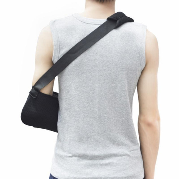 Postoperative Forearm Sling Multifunctional Shoulder and Neck Wrist Strap Arm Fracture Fixation Strap, Size:L(Black)