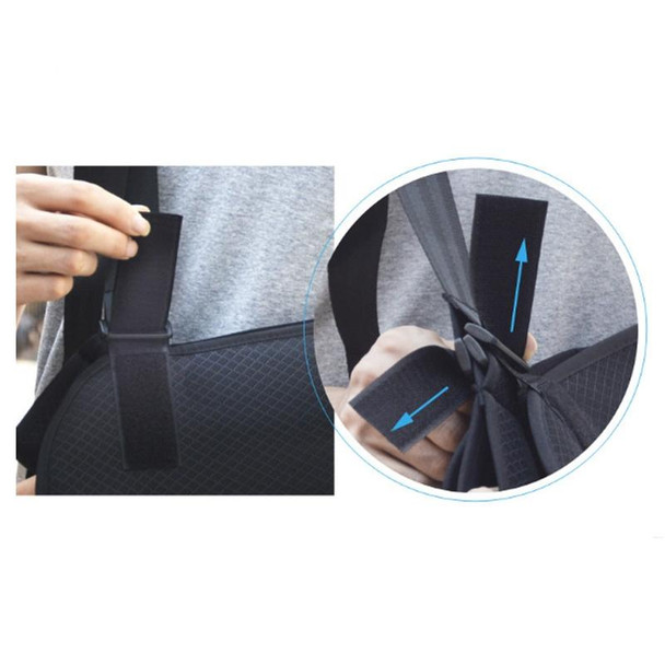 Postoperative Forearm Sling Multifunctional Shoulder and Neck Wrist Strap Arm Fracture Fixation Strap, Size:S(Black)