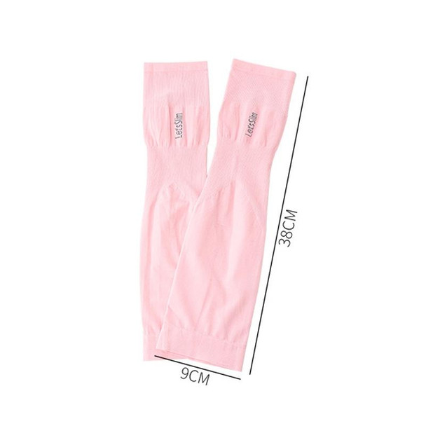 2 Pairs Long Ice Silk Sunscreen Sleeves Cycling Driving Outdoor UV Arm Oversleeve,  Length: 38cm(Black)