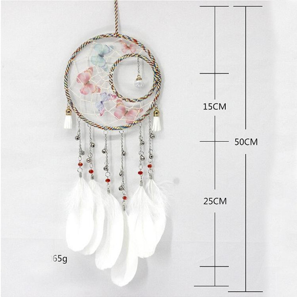 2 PCS Creative Hand-woven Crafts Sun and Moon Dream Catcher Home Car Wall Hanging Decoration